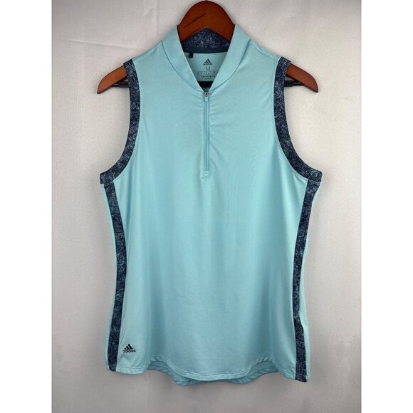 Women’s Adidas Size Medium Blue Golf Polo Tank - Picture 2 of 7